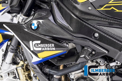 Ilmberger Carbon Radiator Cover / Badge Holder, Left Side for the BMW S 1000 R 2017