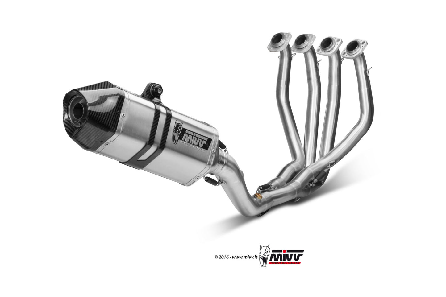 MIVV Full System 4x2x1, Speed Edge Stainless Steel, Standard Exhaust For Kawasaki ZX-6R 2009-2016