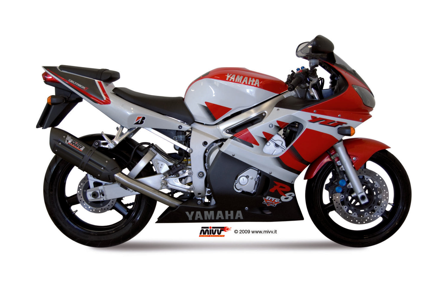 MIVV Slip-on, Suono Black, Standard Exhaust For Yamaha YZF-R6 1999-2002