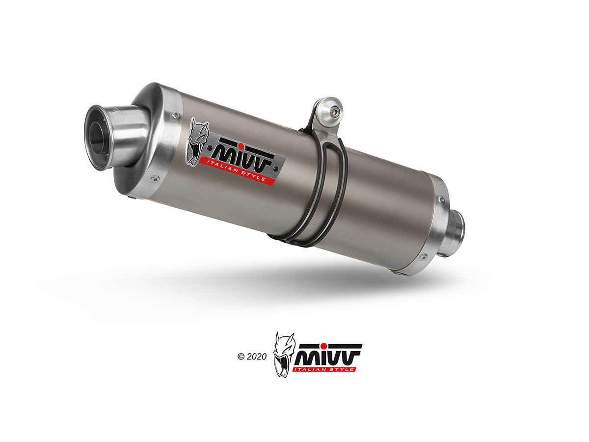 MIVV 2 Slip-on, Oval Titanium, Standard Exhaust For Yamaha TDM 900 2002-2014