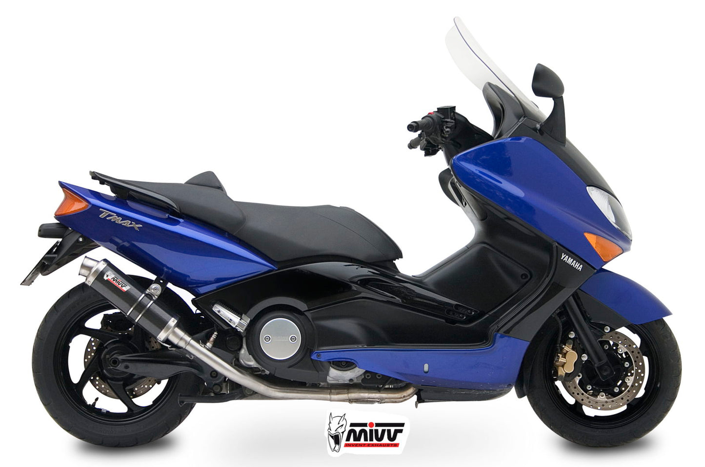 MIVV Full System 2x1, GP Carbon, Standard Exhaust For Yamaha T-Max 500 2001-2007