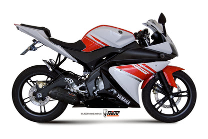 MIVV Full System 1x1, Suono Black, Standard Exhaust For Yamaha YZF R125 2008-2013