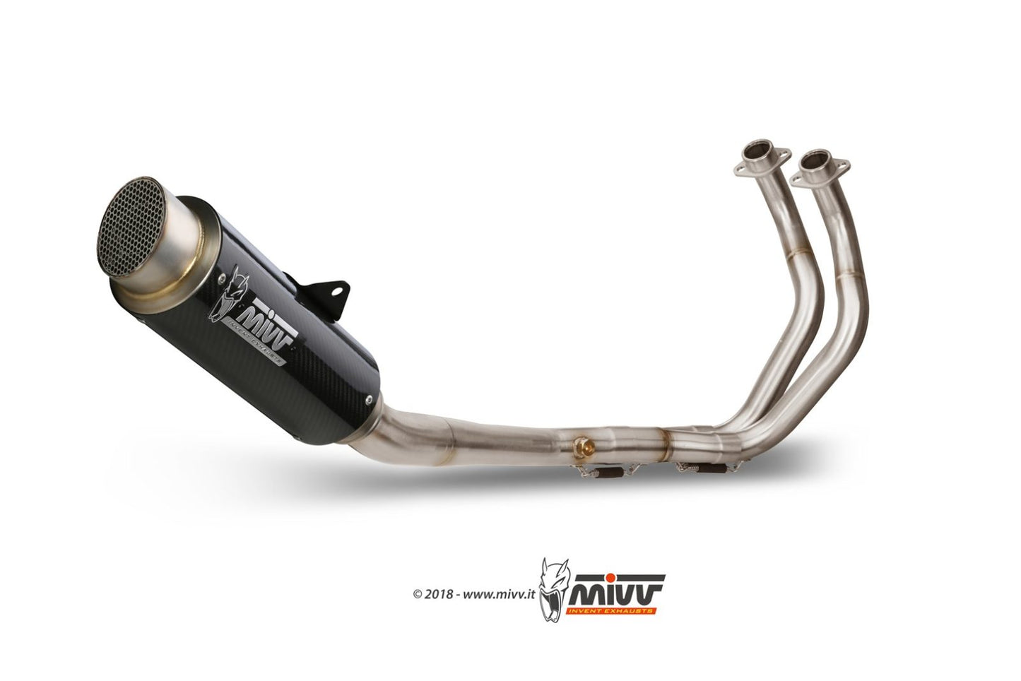 MIVV Full System 2x1, Gppro Carbon, Alto/High up Exhaust For Yamaha MT-07 / FZ-07 2014-2020