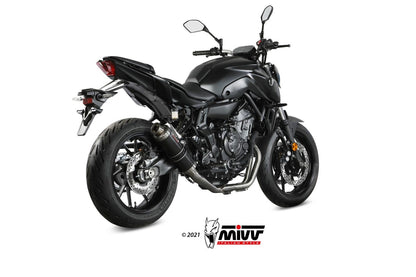 MIVV Full System 2x1, GP Carbon, Alto/High up Exhaust For Yamaha MT-07 / FZ-07 2014-2022
