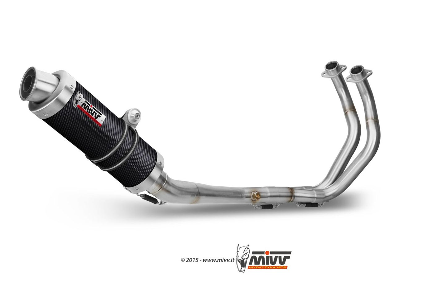 MIVV Full System 2x1, GP Carbon, Alto/High up Exhaust For Yamaha MT-07 / FZ-07 2014-2022