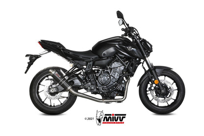 MIVV Full System 2x1, GP Carbon, Alto/High up Exhaust For Yamaha MT-07 / FZ-07 2014-2022