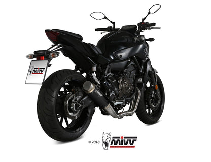 MIVV Full System 2x1, Gppro Black, Alto/High up Exhaust For Yamaha MT-07 / FZ-07 2014-2020