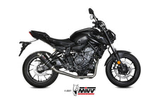 MIVV Full System 2x1, GP Black, Alto/High up Exhaust For Yamaha MT-07 / FZ-07 2014-2022