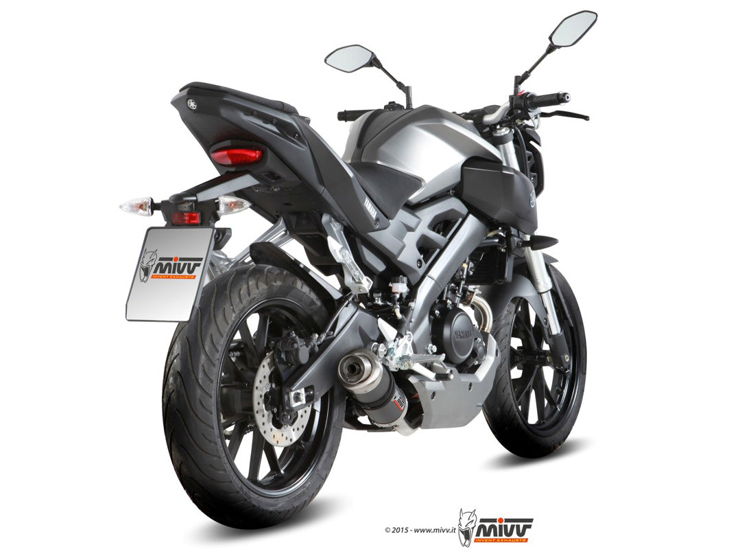 MIVV Full System 1x1, GP Carbon, Standard Exhaust For Yamaha YZF R125 14-18, MT-125 15-19