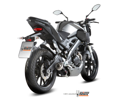 MIVV Full System 1x1, GP Black, Standard Exhaust For Yamaha YZF R125 14-18, MT-125 15-19
