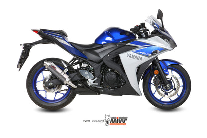 MIVV Slip-on, GP Titanium, Standard Exhaust For Yamaha YZF R25/YZF R3 2015-2022