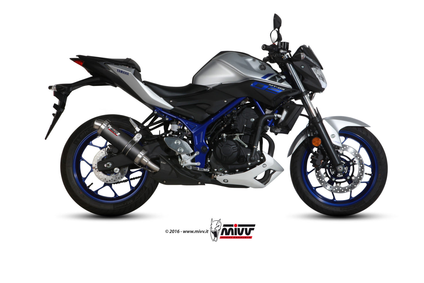 MIVV Slip-on, GP Carbon, Standard Exhaust For Yamaha MT-03 2016-2022