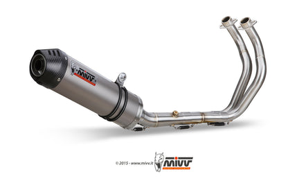 MIVV Full System 2x1, Oval Titanium, Standard Exhaust For Yamaha Tracer 700 2016-2022