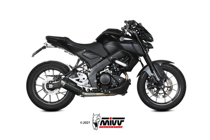 MIVV Full System 1x1, GPpro Black, Standard Exhaust For Yamaha MT-125 2020-2022