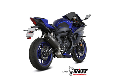 MIVV Full System, SR-1 Black Titanium, Standard Exhaust For Yamaha R7 2022-2023