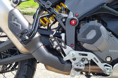 CNC Racing Carbon Fiber OE Exhaust Guard for the Ducati DesertX