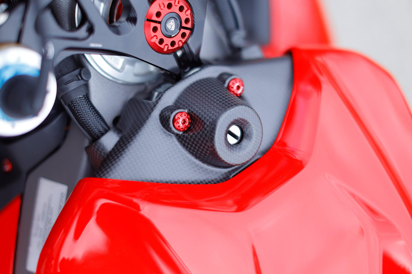 CNC Racing Carbon Fiber Ignition Switch Cover (Key Guard) for Ducati Panigale V4 (2025+)