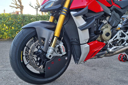 CNC Racing PRAMAC RACING SPECIAL EDITION Carbon Fiber GP EVO Front Rotor Cooling Ducts For Ducati Multistrada V4 Pikes Peak / RS