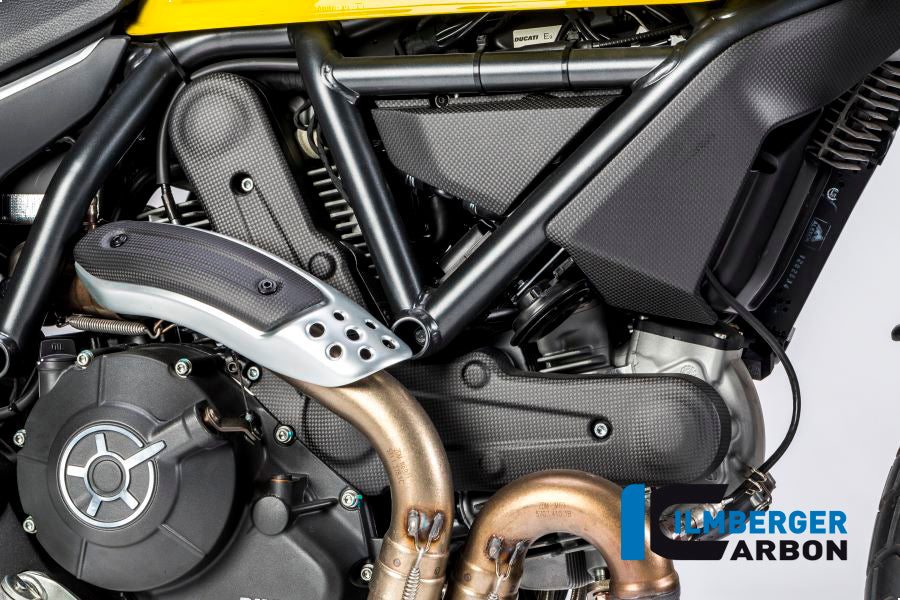 Ilmberger Carbon Cam Belt Cover Horizontal for the Ducati Scrambler Icon / Scrambler Full Throttle '14-25 / Scrambler Classic '14-20 ETC