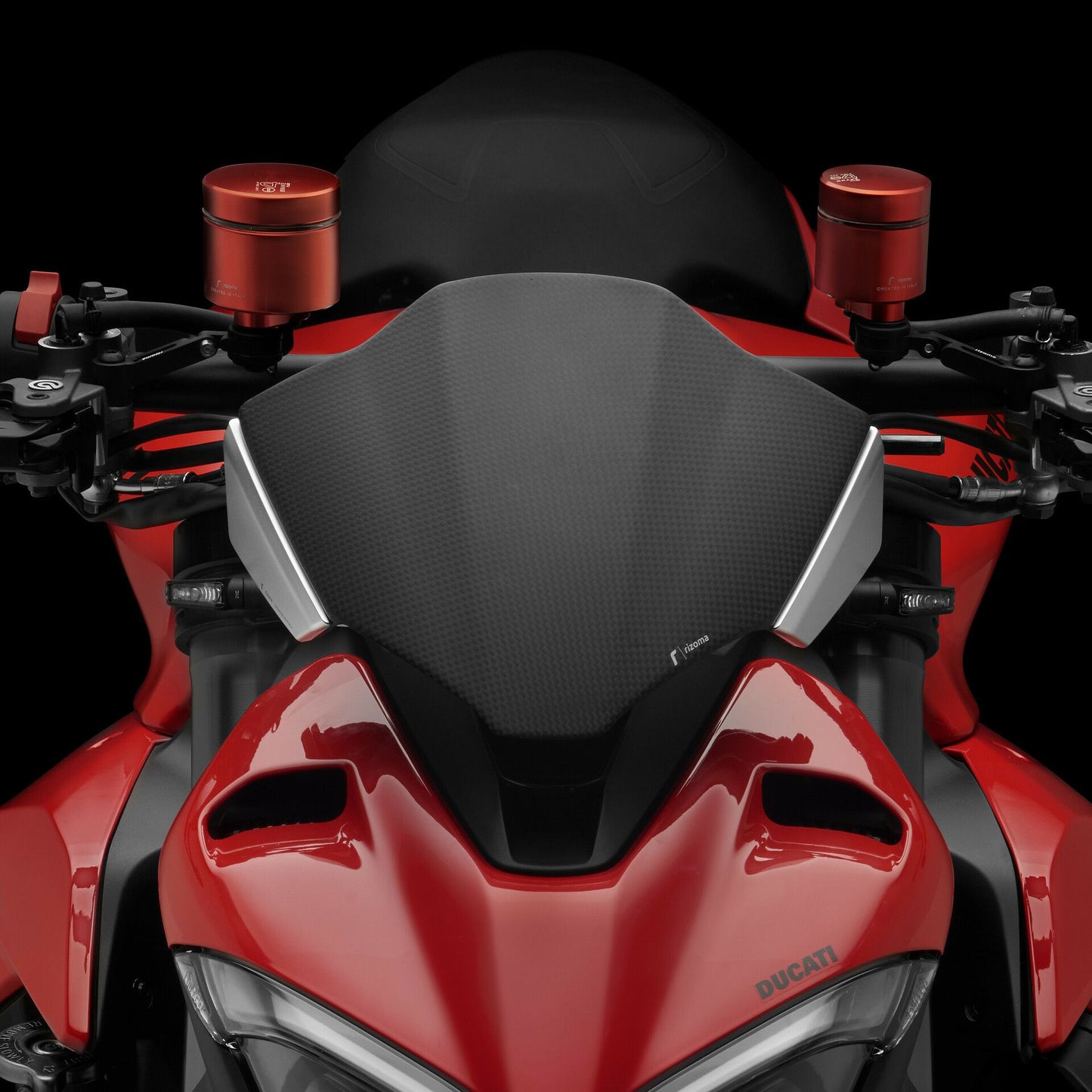 Rizoma Carbon Fiber and Billet Windscreen Kit For The Ducati Streetfighter V4 (20-24)