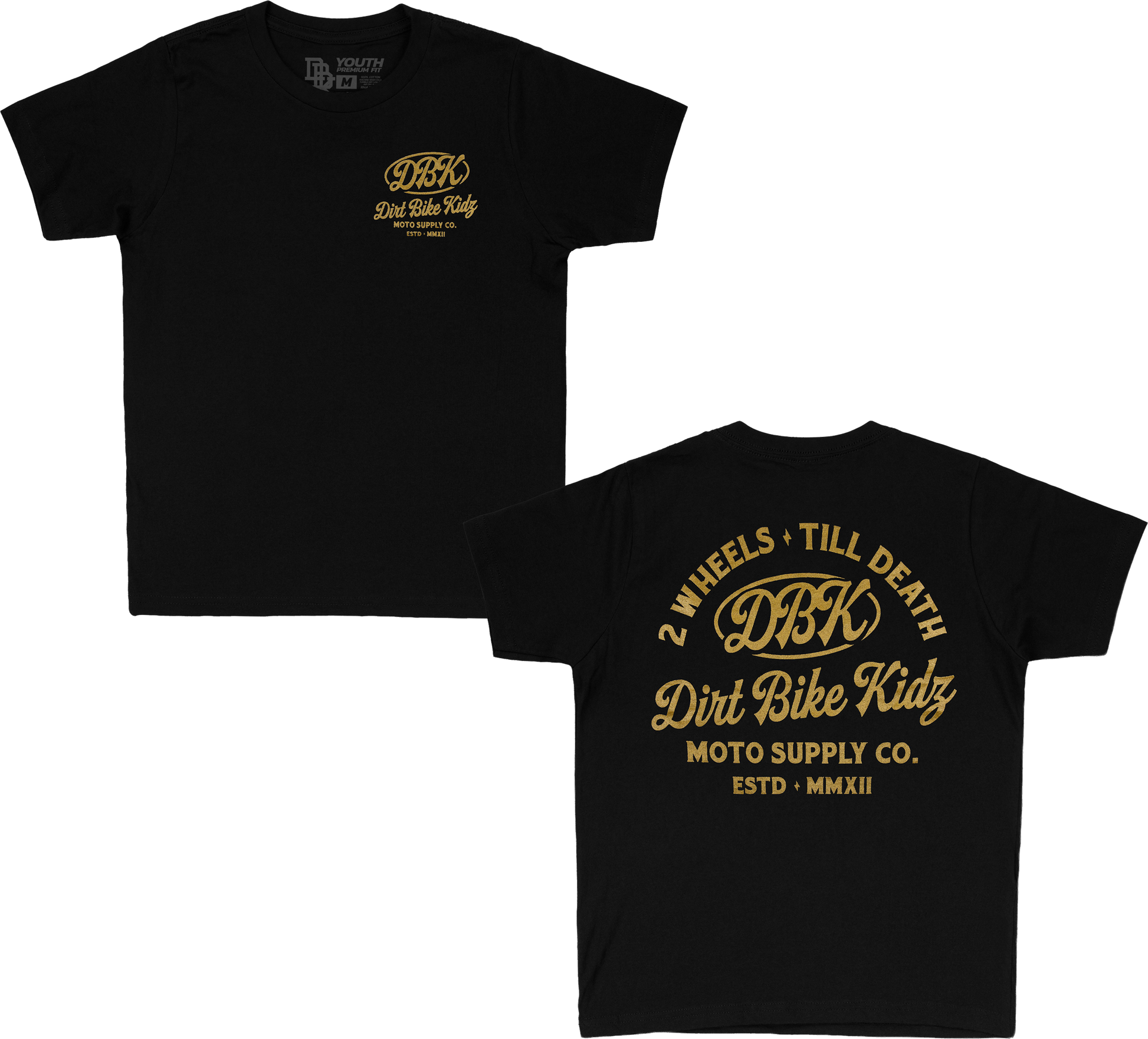 Gold Nugget Youth Tee Black Ys