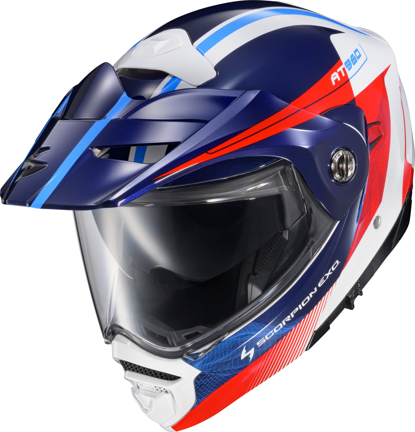 Exo At960 Modular Helmet Topographic 2 Red/Wht/Blue Xl