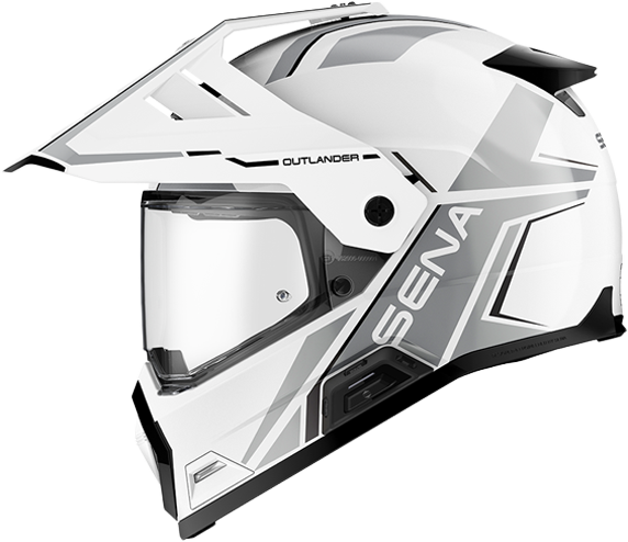 Outlander  Smart Ds Helmet White 2x