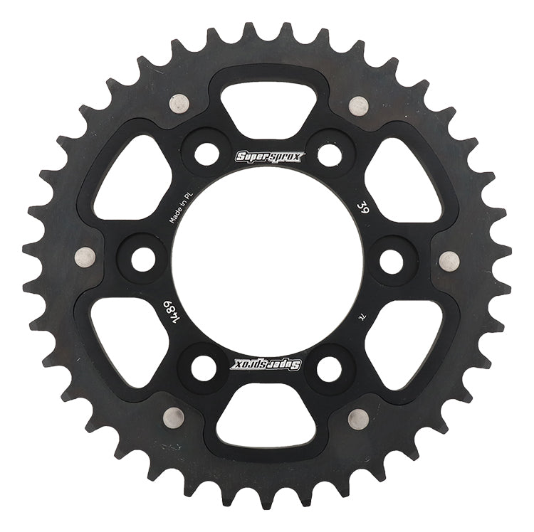 Rear Stealth Sprocket Alu/Stl 39t 525 Blk Kaw
