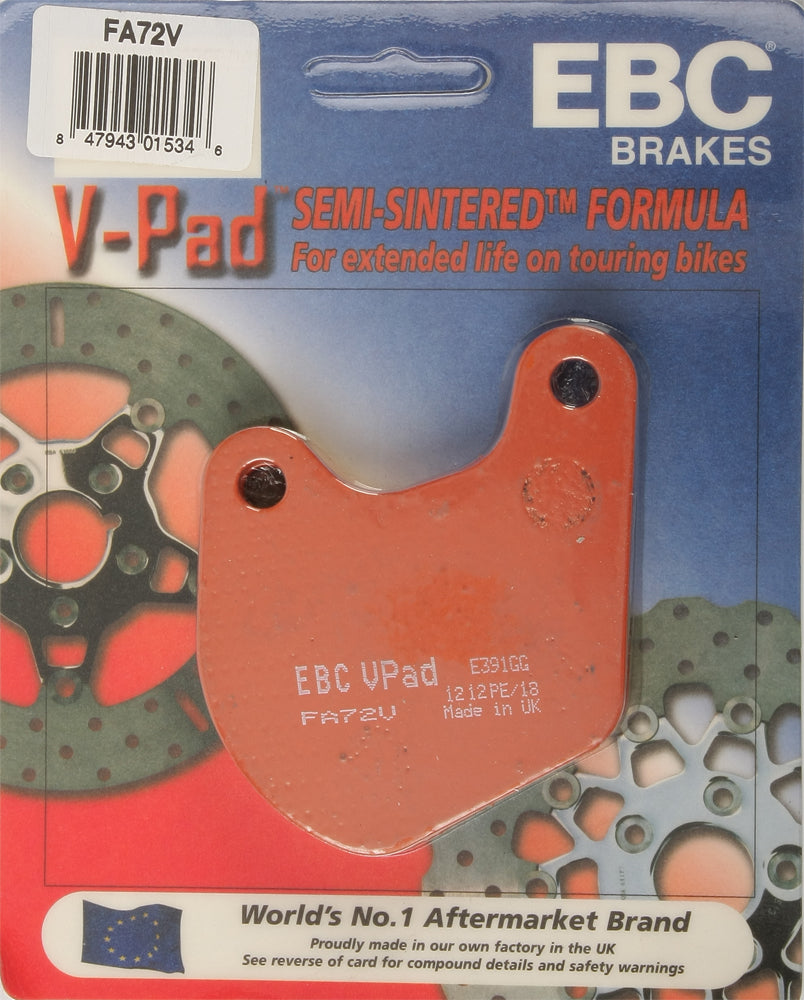 Brake Pads Fa72v Semi Sintered V Series