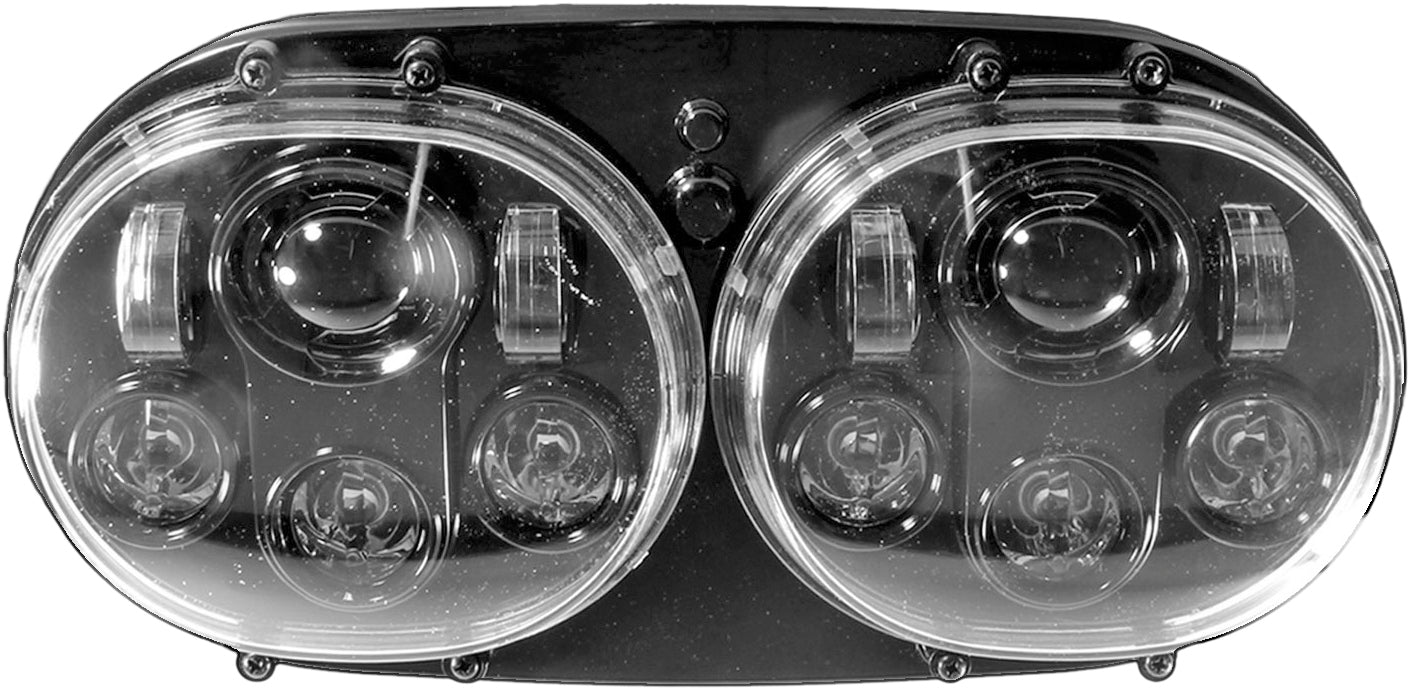 Headlight Dual Black Road Glide `04 13