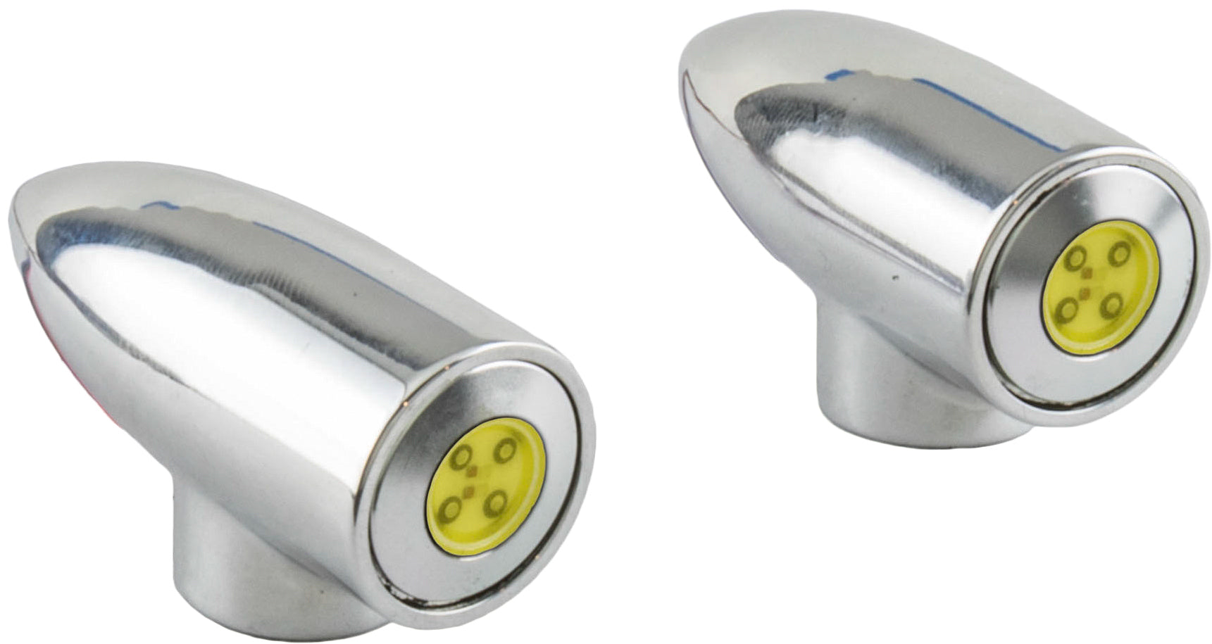 Lightning Bullets Chrome White Marker/Amber Turn Signal