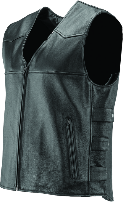 Kuryakyn Leather By River Road Plains Leather Vest Black - Small