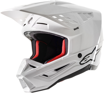 S M5 Solid Helmet White Glossy Xl