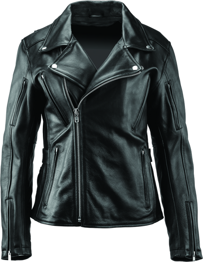 Kuryakyn Leather By River Road Ironclad Classic Leather Jacket Black Womens - XL