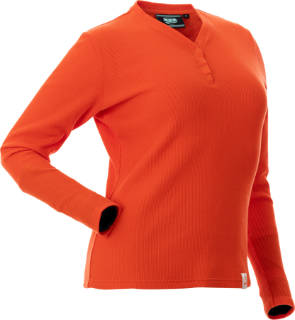 Cozy Waffle Shirt Poppy Lg