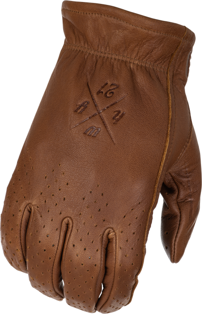 Louie Perforated Gloves Brown 4x
