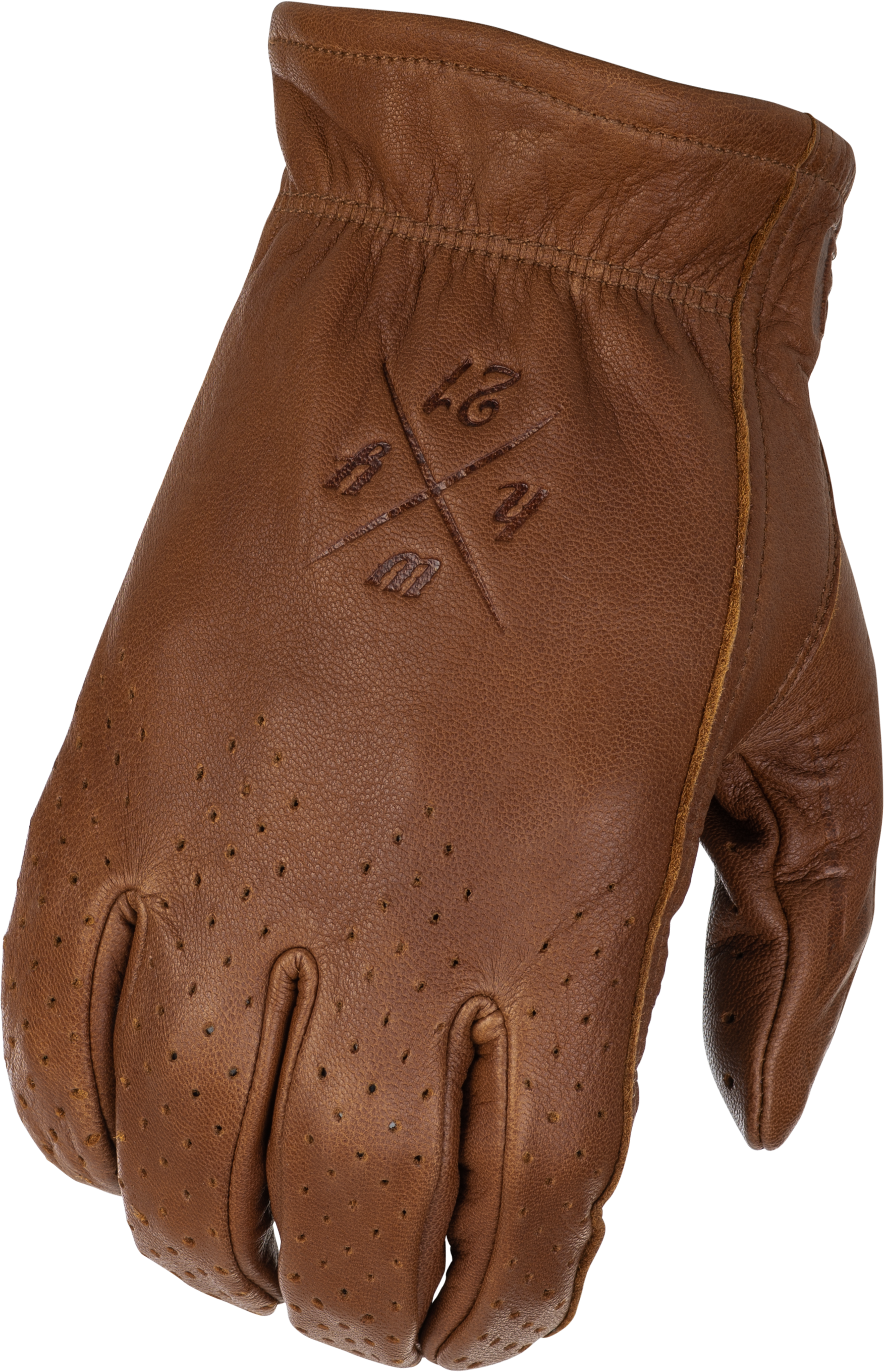 Louie Perforated Gloves Brown 3x