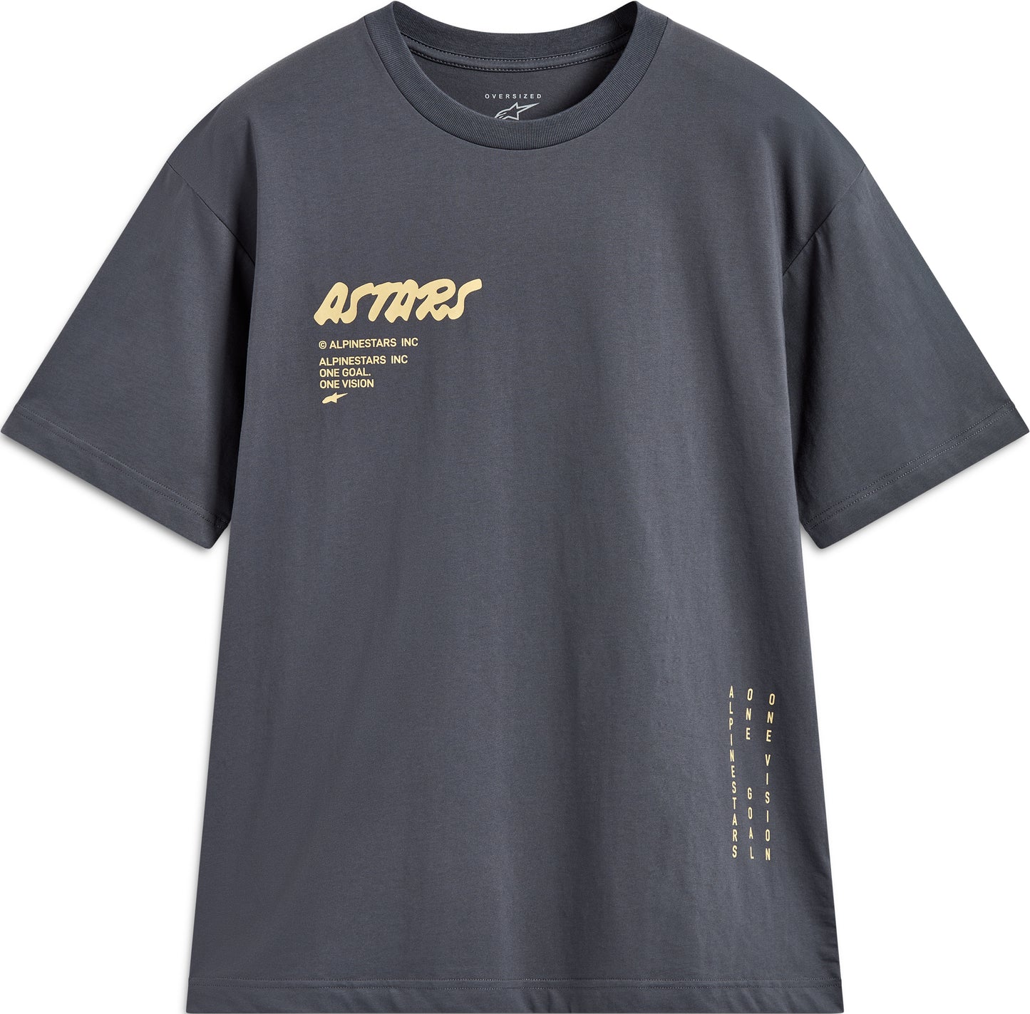 Chalk Oversized Ss Csf Tee Charcoal Lg