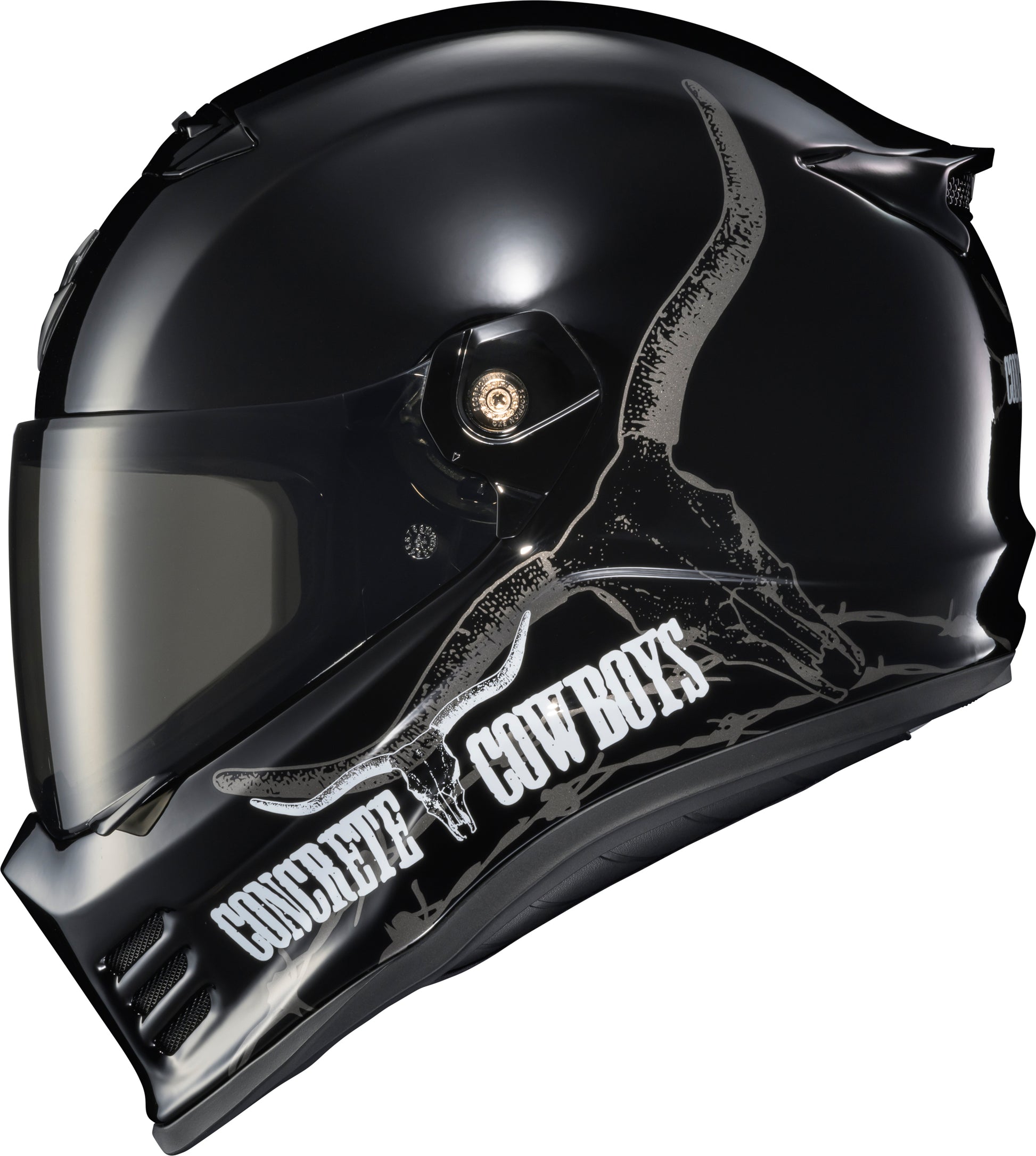 Covert Fx Full Face Helmet Concrete Cowboys Gloss Blk Xl