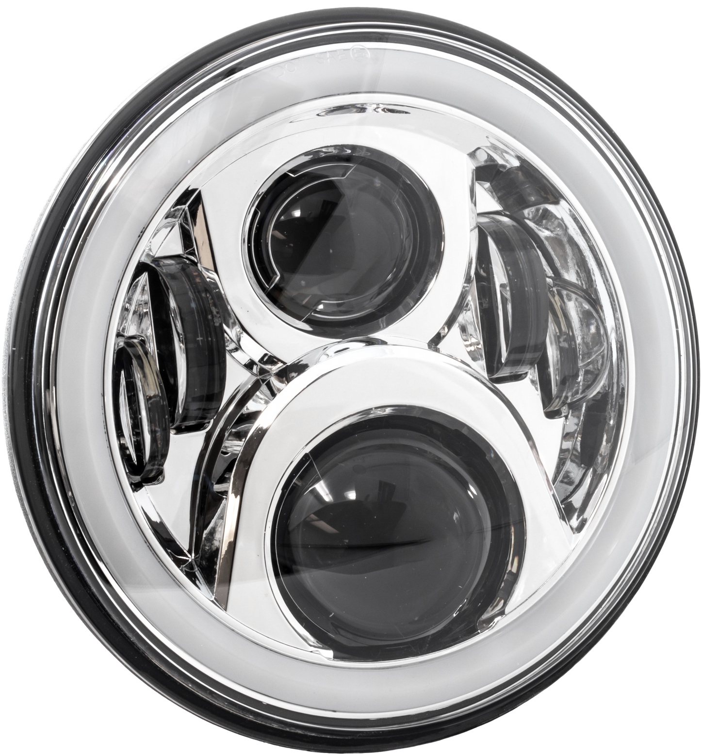 7" Led Headlight Chrome Halo Indian