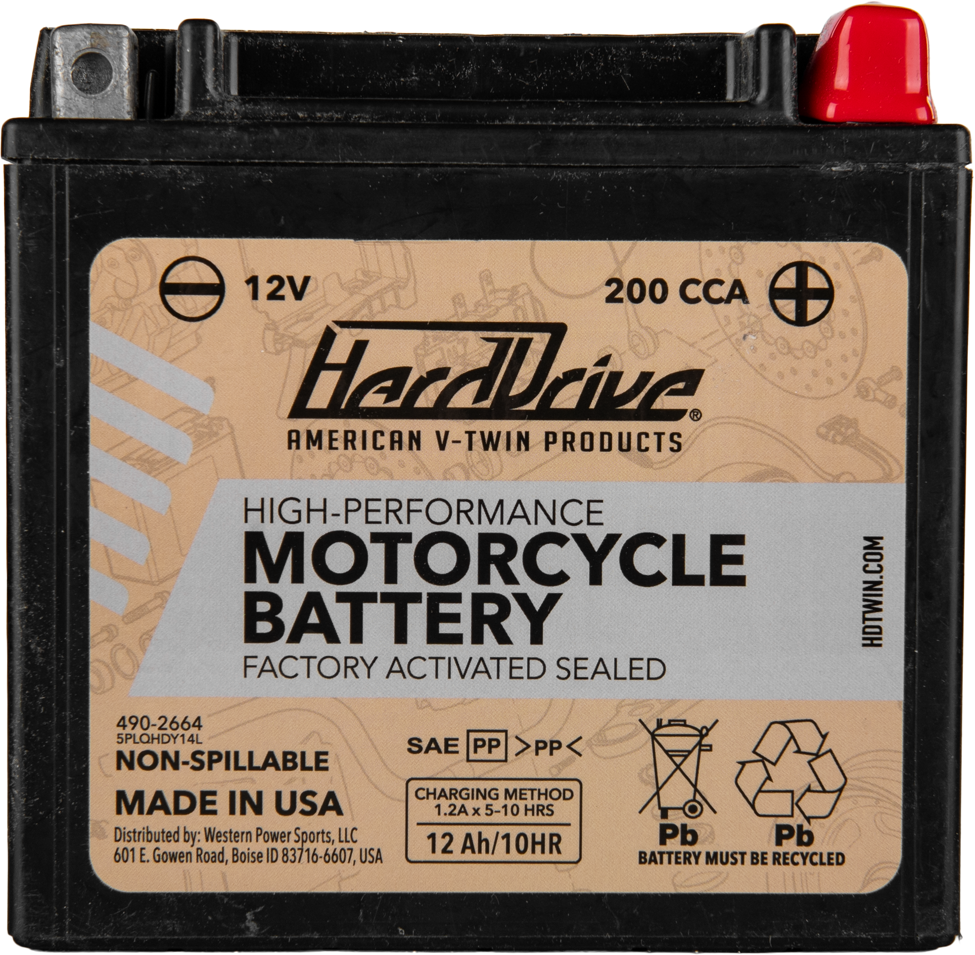 High Perform Battery Ytx14l Cca 200