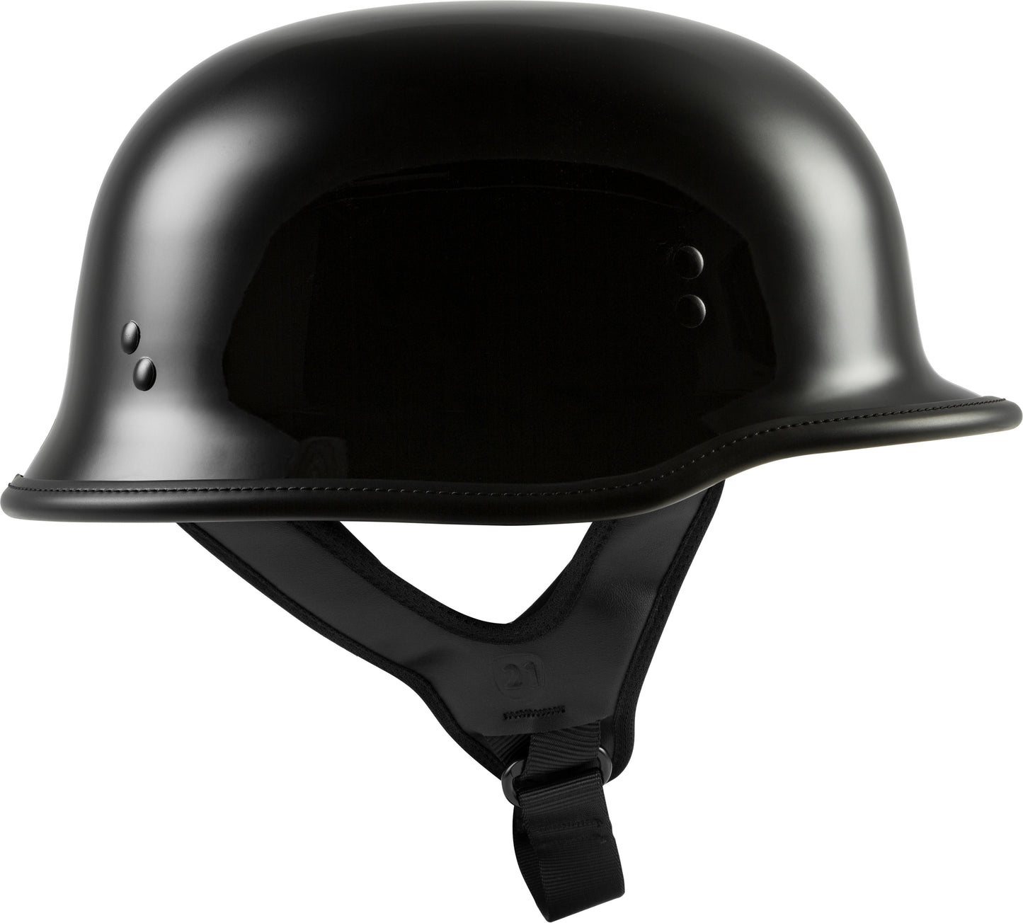 9mm German Beanie Helmet Gloss Black Sm