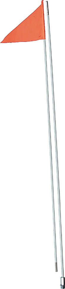2 Piece Fiber Pole   Straight Mount Safety Flag