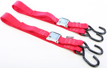 Tie Down Cam S Hook 1.5"X5.5' Red Pair