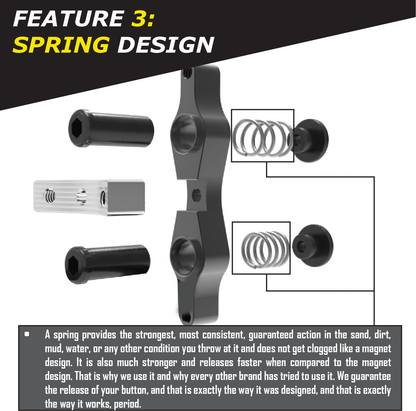 Tamer Double Button X Wing Black