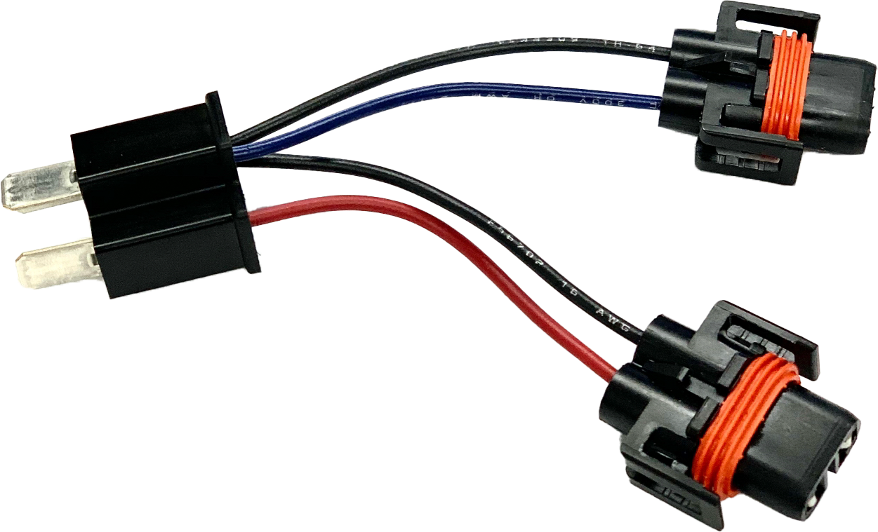 Headlight Adapter Pigtail W/Female H9/H11 Male H4 Conn