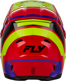 Youth Kinetic Scrap Helmet Red/Hi Vis/Purple/Black Ys