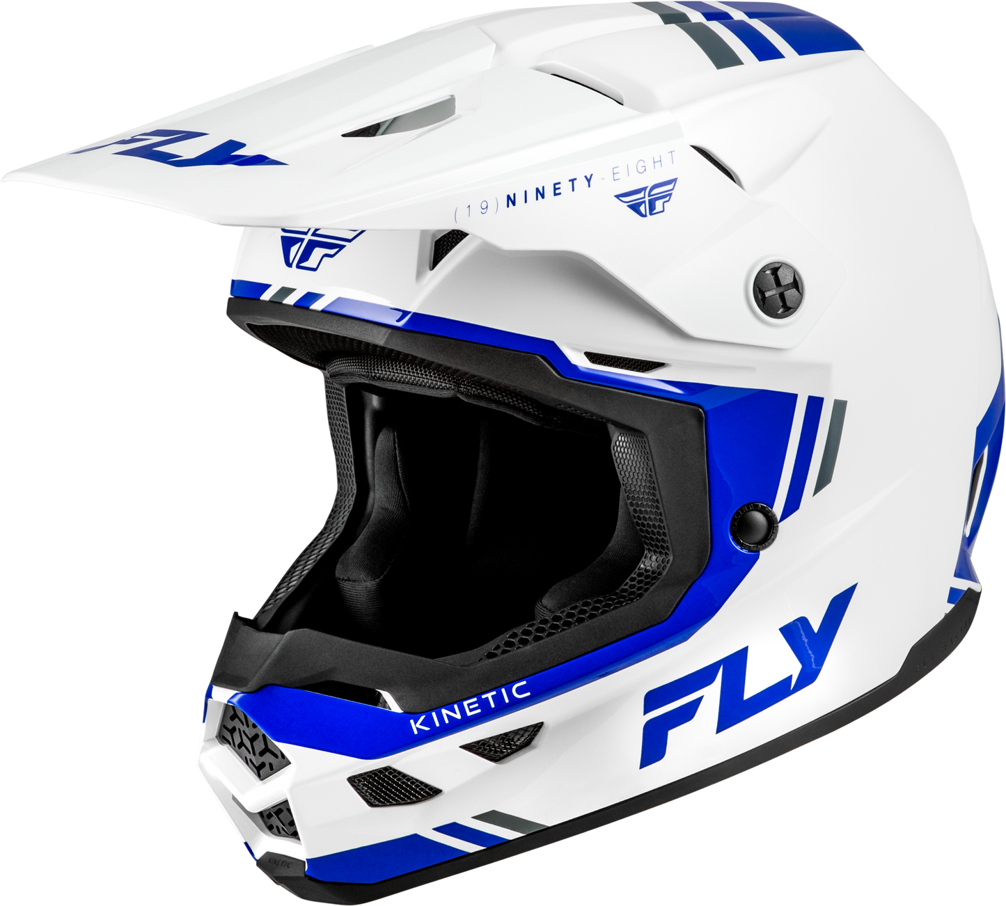Kinetic Verdict Helmet White/Blue/Grey Lg