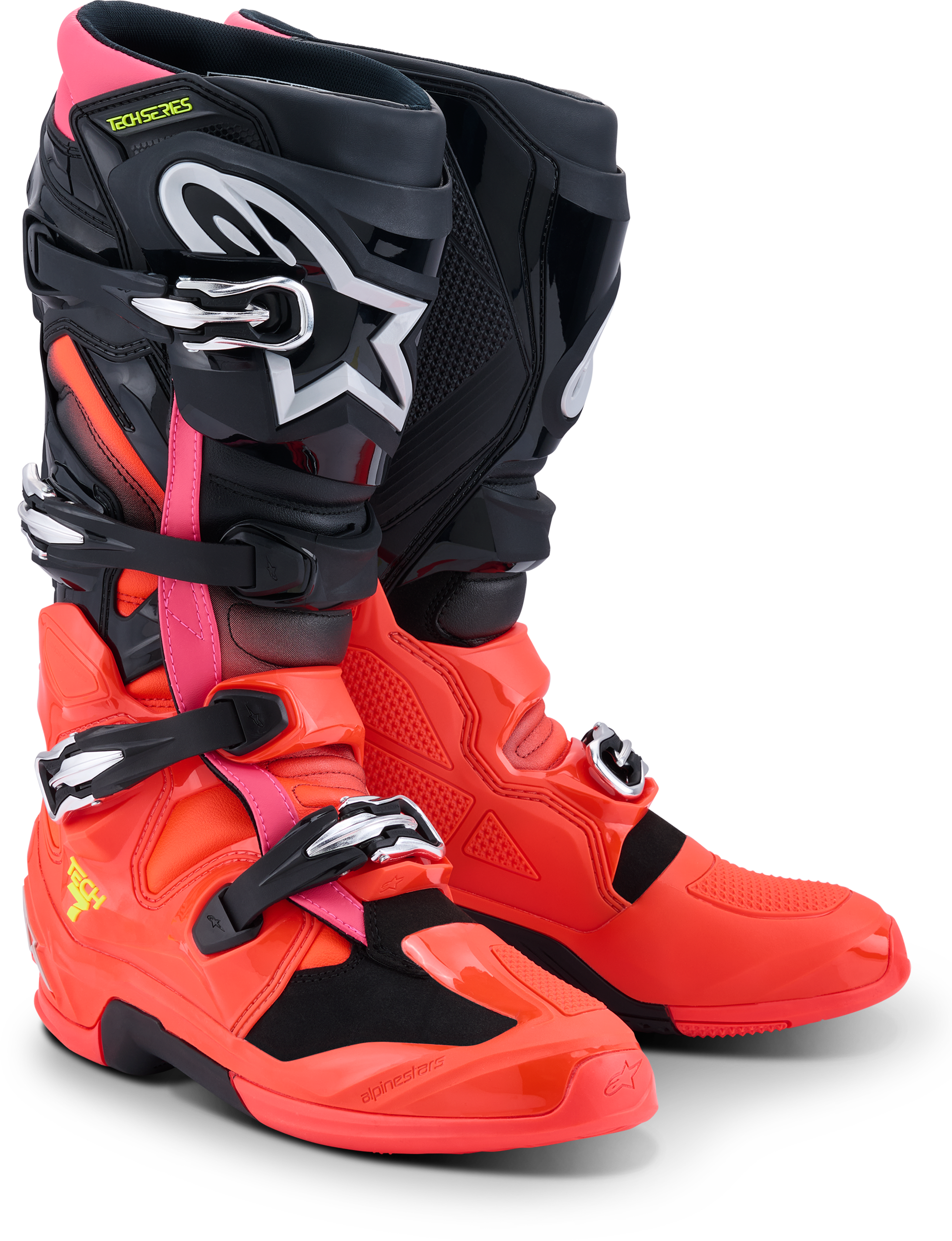 Tech 7 Black/Red Fluo/Pink Fluo 12