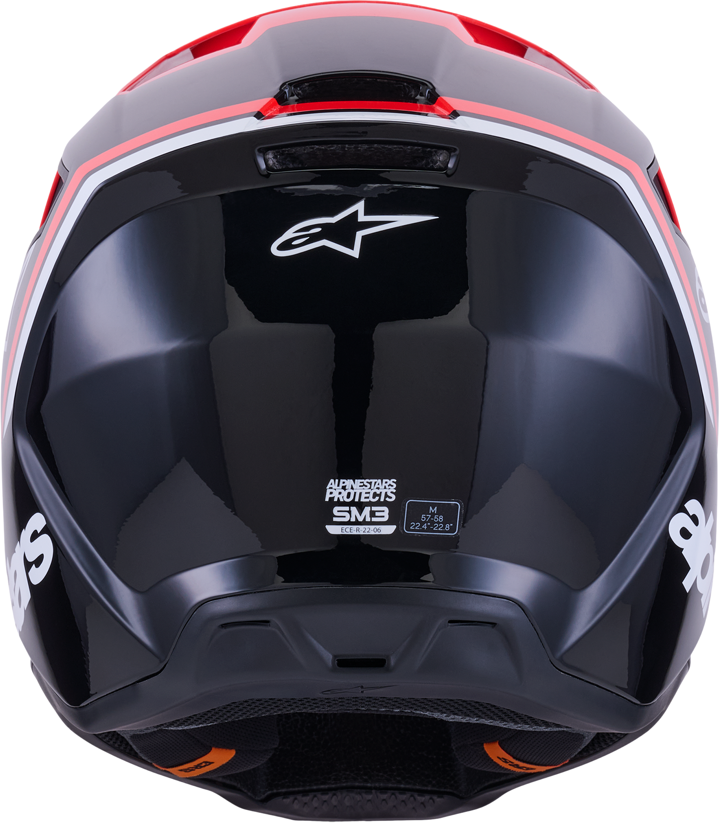 Sm3 Radium Helmet Blk/Red Fluo/White Glossy Xl